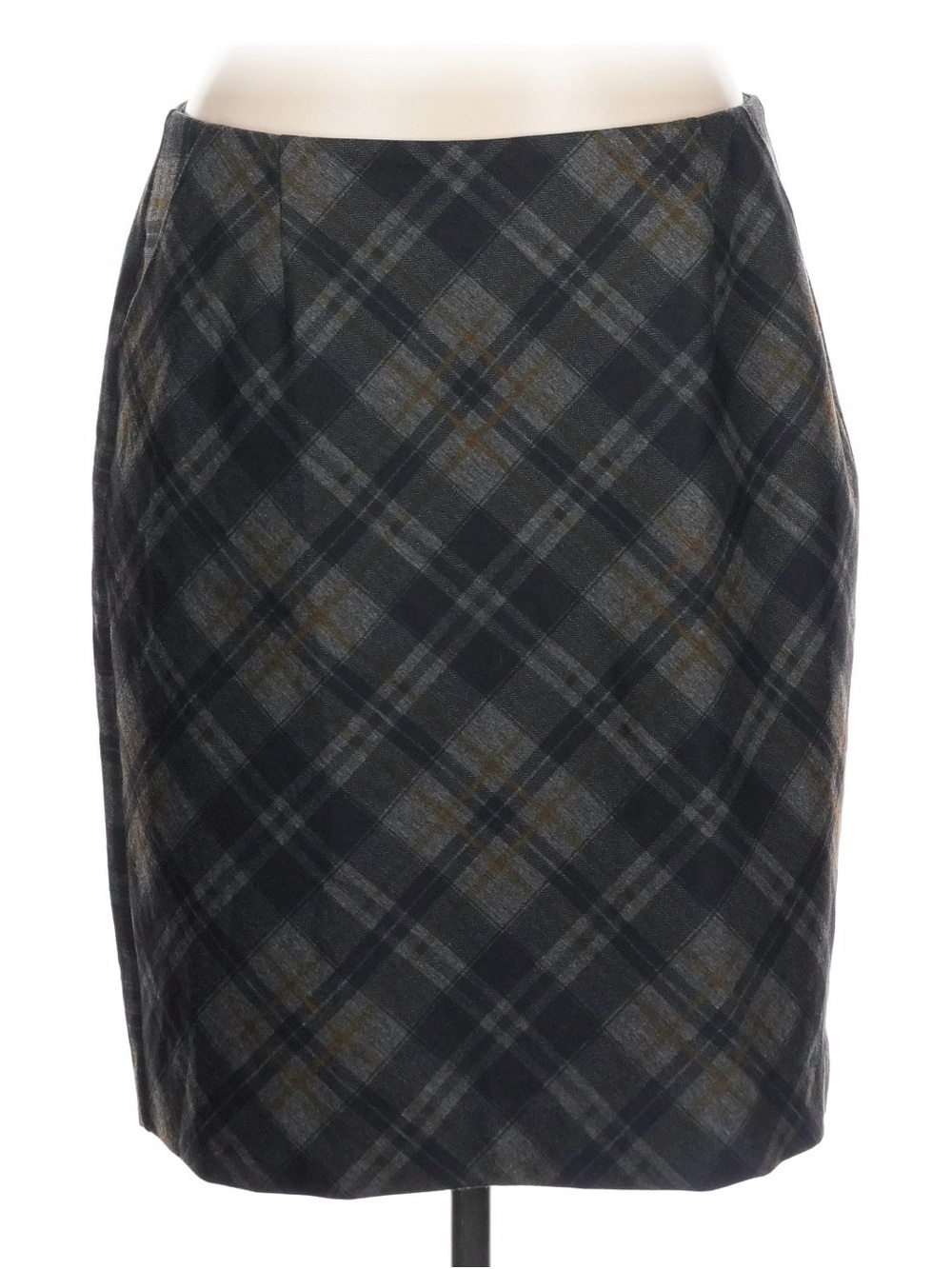 CAbi Plaid Pencil Skirt - Black, Gray, Olive